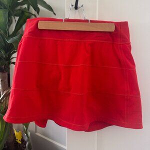 Lululemon Pace Rival Mid-Rise Skirt, Long Length, Hot Heat color, Size 6